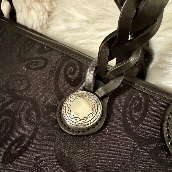 Brighton Black Swirly Embossed Tote Bag - Picture 2 of 8